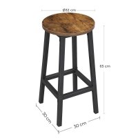 VASAGLE Barhocker LBC32X braun, 2 St.