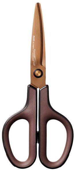 PLUS JAPAN Schere schwarz-braun 17,5 cm