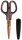 PLUS JAPAN Schere schwarz-braun 17,5 cm