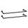 SONGMICS Wandgarderobe schwarz Metall 92,0 x 2,6 cm, 2 St.