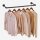 SONGMICS Wandgarderobe schwarz Metall 92,0 x 2,6 cm, 2 St.