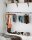 SONGMICS Wandgarderobe schwarz Metall 92,0 x 2,6 cm, 2 St.
