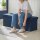 SONGMICS Sitztruhe LSF77IN blau Stoff 110,0 cm