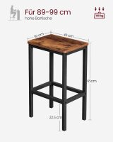 VASAGLE Barhocker LBC65X braun, 2 St.