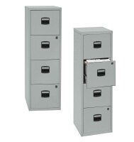 BISLEY Home PFA 4 Hängeregistraturschrank silber 4...