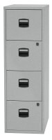 BISLEY Home PFA 4 Hängeregistraturschrank silber 4 Schubladen 41,3 x 40,0 x 132,1 cm, 1 St.