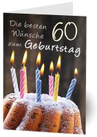LUMA Geburtstagskarte 60. Kerzen LU1484 DIN B6, 1 St.