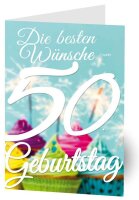 LUMA Geburtstagskarte 50. Muffin LU1876 DIN B6, 1 St.