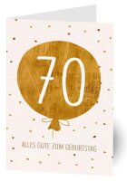 LUMA Geburtstagskarte 70. Ballon LU2636 DIN B6, 1 St.