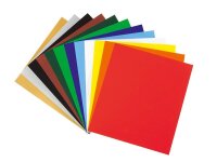 folia Buntpapier gummiert farbsortiert 80 g/qm 12 Blatt