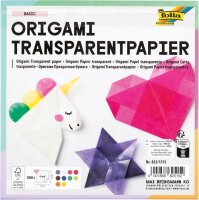 folia Faltblätter transparent 15 x 15 cm mehrfarbig...