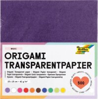 folia Faltblätter transparent 15 x 15 cm mehrfarbig 500 Blatt