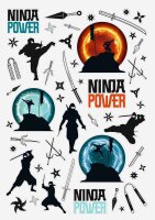 BRUNNEN Freundebuch Ninja Power ca. DIN A5 liniert, schwarz/blau Hardcover 80 Seiten, 1 St.