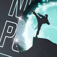 BRUNNEN Freundebuch Ninja Power ca. DIN A5 liniert, schwarz/blau Hardcover 80 Seiten, 1 St.