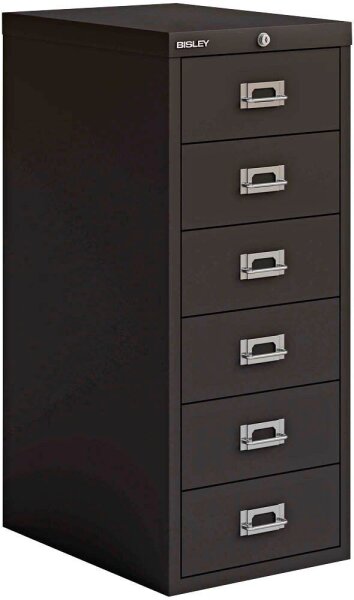 BISLEY MultiDrawer™ Schubladenschrank schwarz 6 Schubladen 27,9 x 40,8 x 59,0 cm, 1 St.