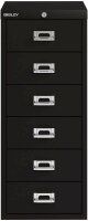 BISLEY MultiDrawer™ Schubladenschrank schwarz 6 Schubladen 27,9 x 40,8 x 59,0 cm, 1 St.