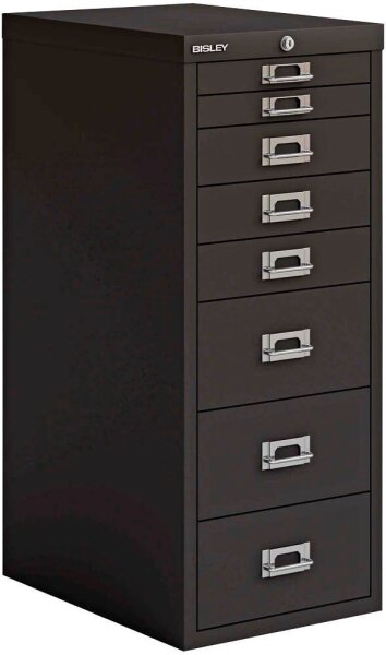 BISLEY MultiDrawer™ Schubladenschrank schwarz 8 Schubladen 27,9 x 40,8 x 59,0 cm, 1 St.