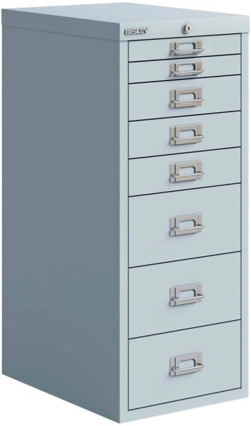 BISLEY MultiDrawer™ Schubladenschrank lichtgrau 8 Schubladen 27,9 x 40,8 x 59,0 cm, 1 St.