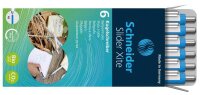 5 + 1 GRATIS: Schneider Kugelschreiber Slider Xite weiß, Schreibfarbe: blau, 5 St. + GRATIS 1 St.