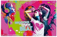 HERMA Schreibtischunterlagen Music Girl Karton 55,0 x 35,0 cm, 3 St.