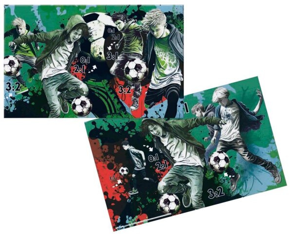 HERMA Schreibtischunterlagen Street Soccer Karton 55,0 x 35,0 cm, 3 St.