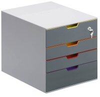 DURABLE Schubladenbox VARICOLOR® SAFE  dunkelgrau mit...