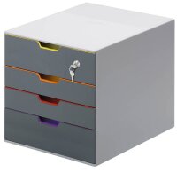 DURABLE Schubladenbox VARICOLOR® SAFE  dunkelgrau mit...