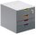 DURABLE Schubladenbox VARICOLOR® SAFE  dunkelgrau mit bunten Farblinien 760627, DIN A4 mit 4 Schubladen, 1 St.