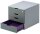 DURABLE Schubladenbox VARICOLOR® SAFE  dunkelgrau mit bunten Farblinien 760627, DIN A4 mit 4 Schubladen, 1 St.