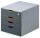 DURABLE Schubladenbox VARICOLOR® SAFE  dunkelgrau mit bunten Farblinien 760627, DIN A4 mit 4 Schubladen, 1 St.