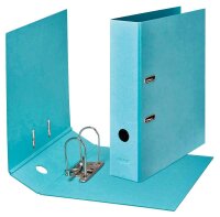 10 FALKEN PURE Pastell Ordner Vanille-Gelb, Flamingo-Pink, Himmel-Blau Karton 8,  ( 15081382F )