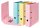 10 FALKEN PURE Pastell Ordner Vanille-Gelb, Flamingo-Pink, Himmel-Blau Karton 8,  ( 15081382F )