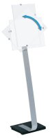 DURABLE Infoständer CRYSTAL SIGN silber DIN A3 29,7 - 43,8 x 21,5 x 113,0 - 125,0 cm, 1 St.