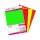 plottiX PremiumFlock Neon Bügelfolie farbsortiert Flock-Folie 20,0 x 30,0 cm,  4 St.
