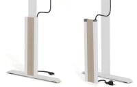 Kerkmann Move 1 advance elektrisch höhenverstellbarer Schreibtisch ahorn rechteckig, T-Fuß-Gestell weiß 140,0 x 80,0 cm