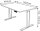 Kerkmann Move 1 advance elektrisch höhenverstellbarer Schreibtisch ahorn rechteckig, T-Fuß-Gestell weiß 140,0 x 80,0 cm
