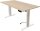 Kerkmann Move 1 advance elektrisch höhenverstellbarer Schreibtisch ahorn rechteckig, T-Fuß-Gestell weiß 160,0 x 80,0 cm