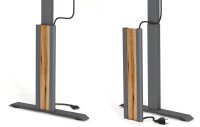 Kerkmann Move 1 advance elektrisch höhenverstellbarer Schreibtisch eiche rechteckig, T-Fuß-Gestell grau 180,0 x 80,0 cm
