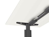 Kerkmann Move 1 advance elektrisch höhenverstellbarer Schreibtisch weiß rechteckig, T-Fuß-Gestell grau 180,0 x 80,0 cm