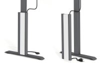 Kerkmann Move 1 advance elektrisch höhenverstellbarer Schreibtisch weiß rechteckig, T-Fuß-Gestell grau 180,0 x 80,0 cm