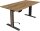 Kerkmann Move 1 advance elektrisch höhenverstellbarer Schreibtisch eiche rechteckig, T-Fuß-Gestell grau 160,0 x 80,0 cm