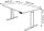 Kerkmann Move 1 advance elektrisch höhenverstellbarer Schreibtisch eiche rechteckig, T-Fuß-Gestell grau 160,0 x 80,0 cm