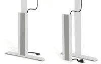 Kerkmann Move 1 advance elektrisch höhenverstellbarer Schreibtisch lichtgrau rechteckig, T-Fuß-Gestell weiß 140,0 x 80,0 cm