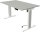 Kerkmann Move 1 advance elektrisch höhenverstellbarer Schreibtisch lichtgrau rechteckig, T-Fuß-Gestell weiß 140,0 x 80,0 cm