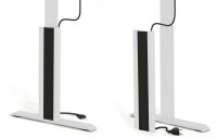 Kerkmann Move 1 advance elektrisch höhenverstellbarer Schreibtisch anthrazit rechteckig, T-Fuß-Gestell weiß 100,0 x 60,0 cm