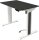 Kerkmann Move 1 advance elektrisch höhenverstellbarer Schreibtisch anthrazit rechteckig, T-Fuß-Gestell weiß 100,0 x 60,0 cm