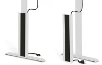 Kerkmann Move 1 advance elektrisch höhenverstellbarer Schreibtisch anthrazit rechteckig, T-Fuß-Gestell weiß 140,0 x 80,0 cm