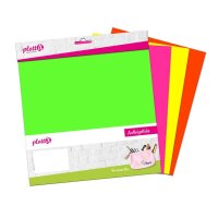 plottiX PremiumFlex Neon Bügelfolie farbsortiert...