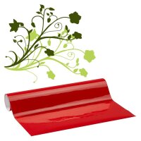 plottiX Vinylfolie permanent rot 31,5 cm x 1,0 m,  1 Rolle