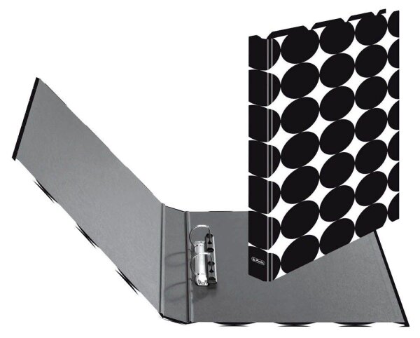 herlitz Just Black Ringbuch 2-Ringe Motiv DIN A4, 1 St.